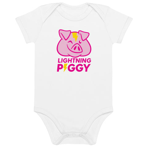 Lightning Piggy Organic Cotton Baby Bodysuit