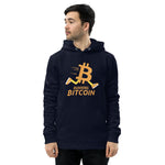 Running Bitcoin Men's Organic Pullover Hoodie