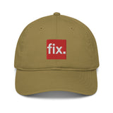 Fix the money. Organic Unstructured Dad Hat with Curved Brim