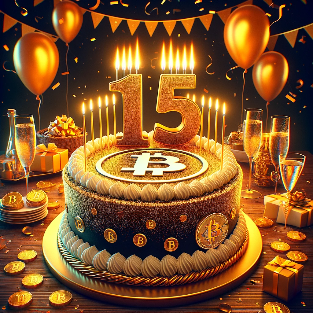 Bitcoin feiert dieses Jahr sein 15-jähriges Jubiläum!