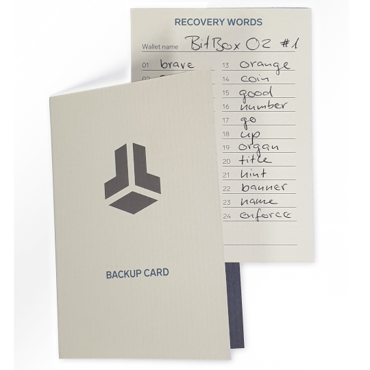 Backup Card from Shiftcrypto Bitcoin BitBox