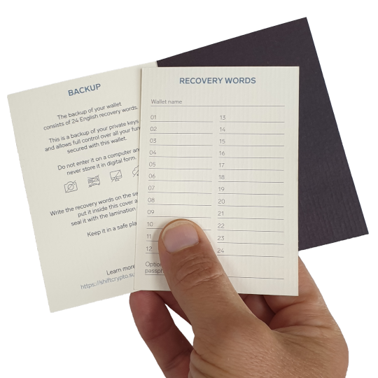 Backup Card from Shiftcrypto Bitcoin BitBox