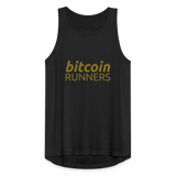 Bitcoin Runners Men’s Breathable Tank Top Back and Front - black