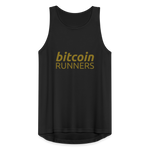 Bitcoin Runners Men’s Breathable Tank Top Back and Front - black