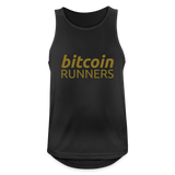 Bitcoin Runners Men’s Breathable Tank Top Back and Front - black