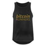 Bitcoin Runners Men’s Breathable Tank Top Back and Front - black