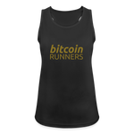 Bitcoin Runners Women’s Breathable Tank Top Back and Front - black