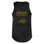 Bitcoin Runners Men’s Breathable Tank Top Back and Front - black