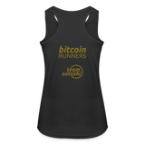 Bitcoin Runners Women’s Breathable Tank Top Back and Front - black