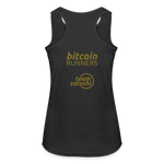 Bitcoin Runners Women’s Breathable Tank Top Back and Front - black