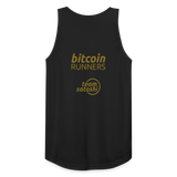 Bitcoin Runners Men’s Breathable Tank Top Back and Front - black