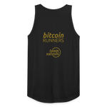 Bitcoin Runners Men’s Breathable Tank Top Back and Front - black