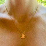 Bitcoin-Halskette aus 925er Silber