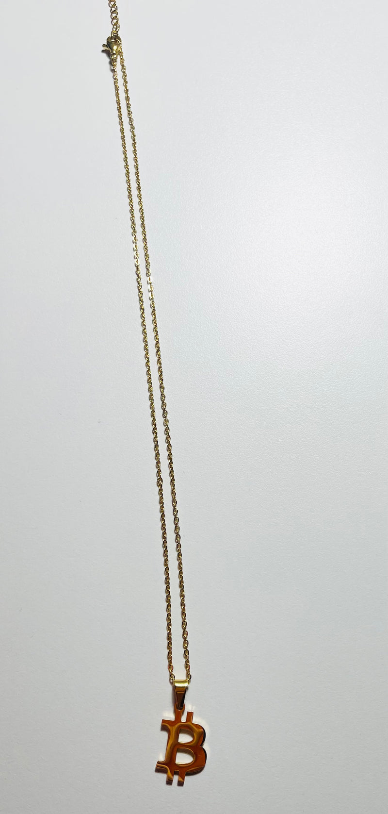 Bitcoin Big "B" Stainless Steel Necklace