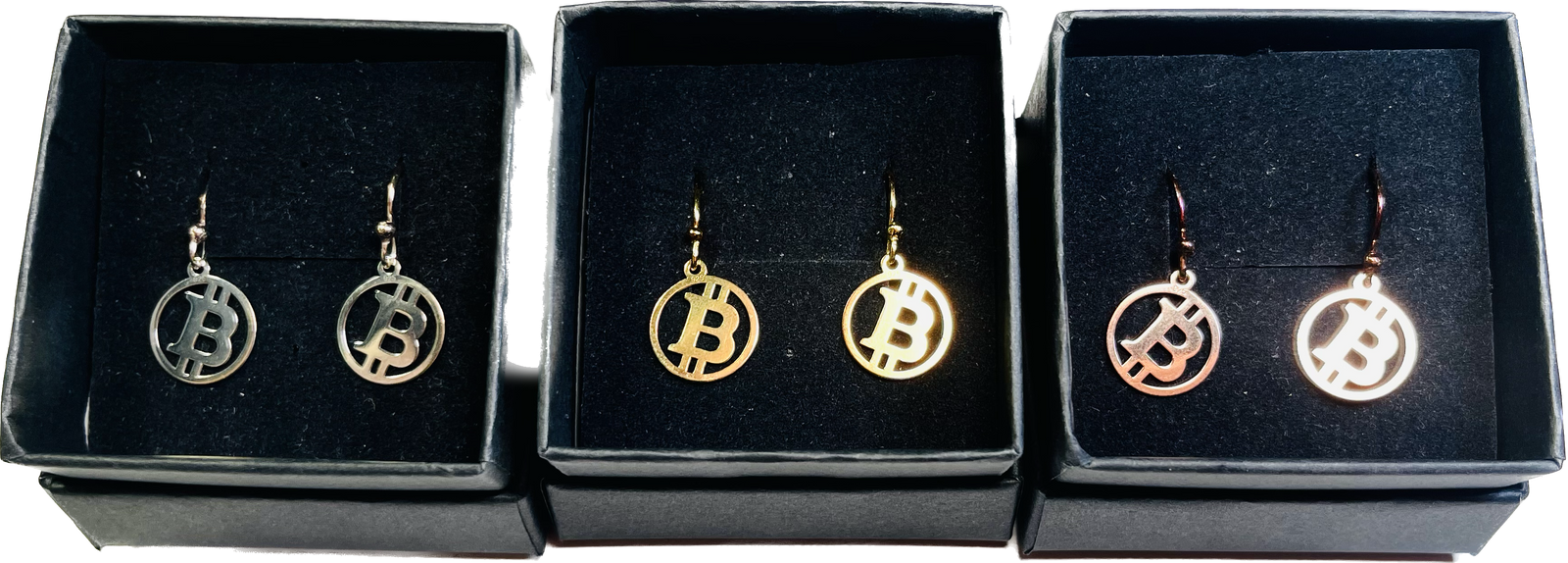 Bitcoin Earring 925 Silver
