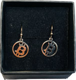 Bitcoin Earring 925 Silver