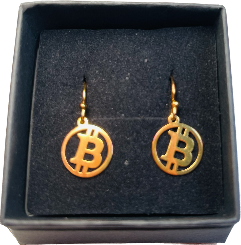 Bitcoin Earring 925 Silver