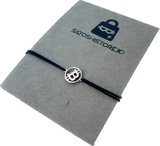 Bitcoin Bracelet 925 Silver with Fine Nylon Strap