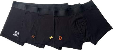 Men's Underwear with Embroidered Bitcoin Symbols