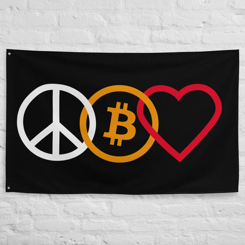 Freedom Bitcoin Love Flag