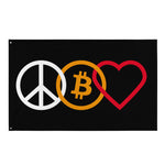 Freedom Bitcoin Love Flag