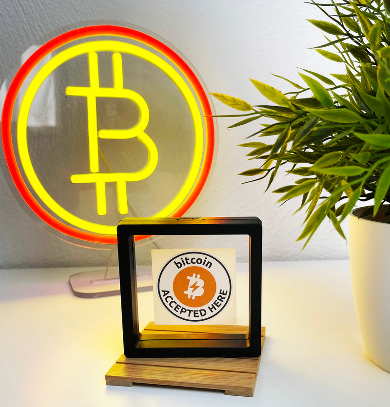Bitcoin Accepted Here - Circle Sticker 50mm