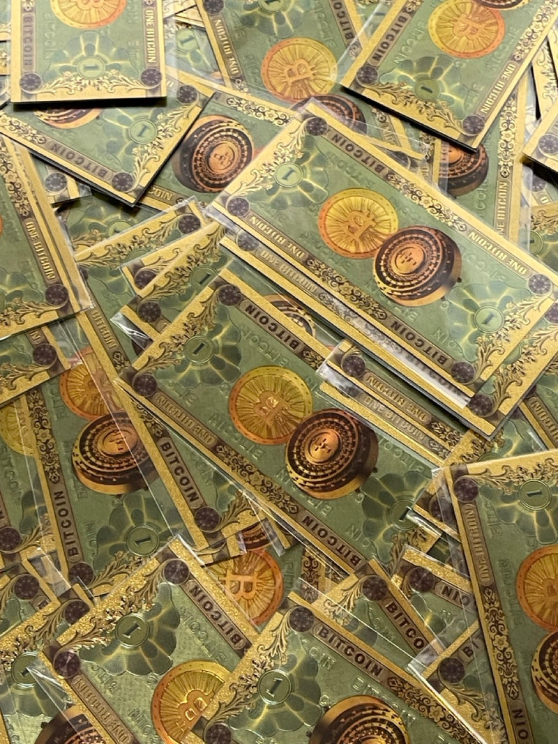 Bitcoin Note - Golden 1 BTC Banknote