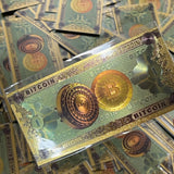 Bitcoin Schein – Goldene 1 BTC Banknote