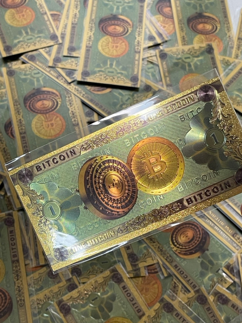 Bitcoin Note - Golden 1 BTC Banknote