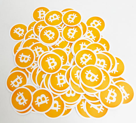 Bitcoin Circle Orange Sticker