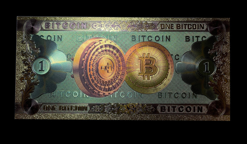 Bitcoin Note - Golden 1 BTC Banknote – SatoshiStore.io