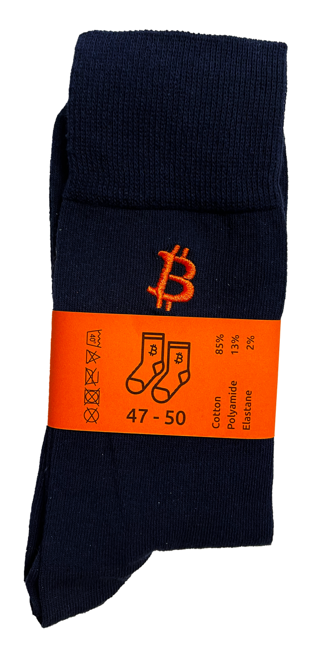 Bitcoin-Socken mit gesticktem Symbol | Bitcoin-Unterwäsche
