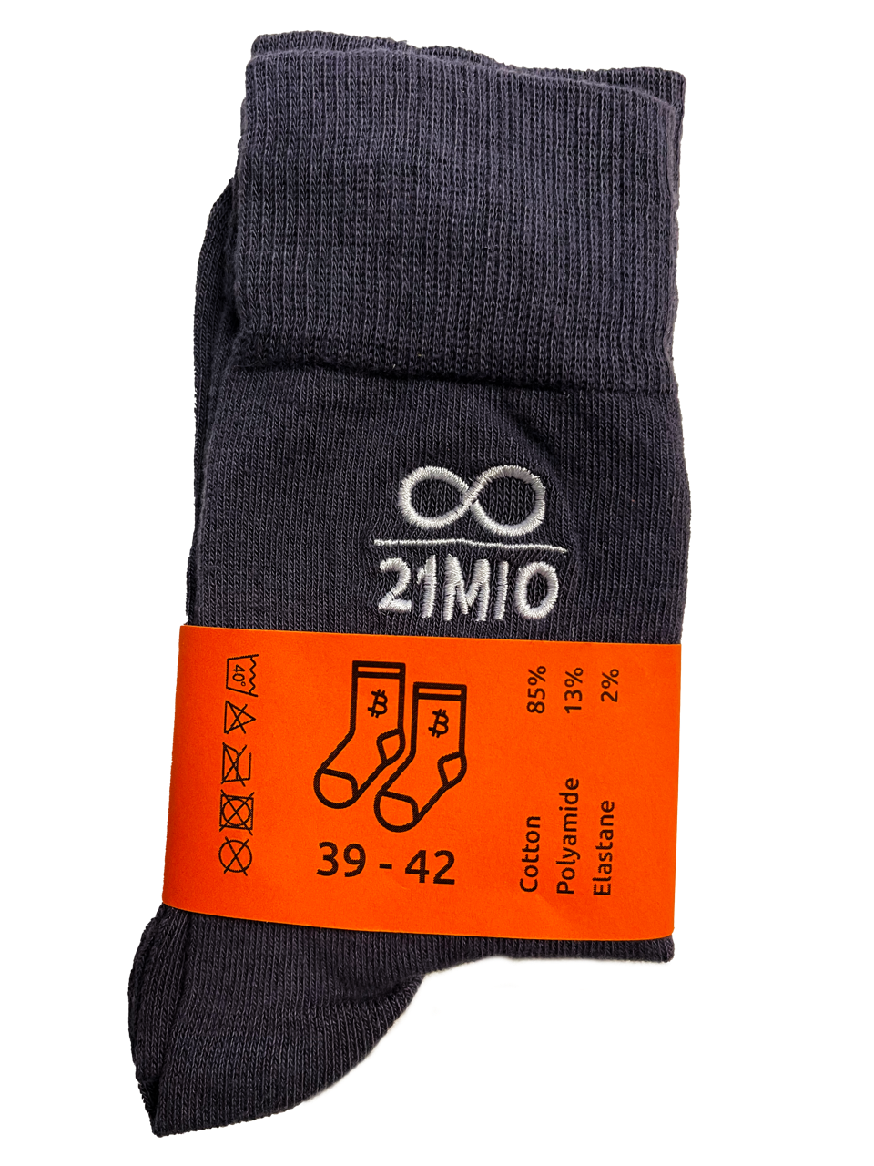 Bitcoin-Socken mit gesticktem Symbol | Bitcoin-Unterwäsche