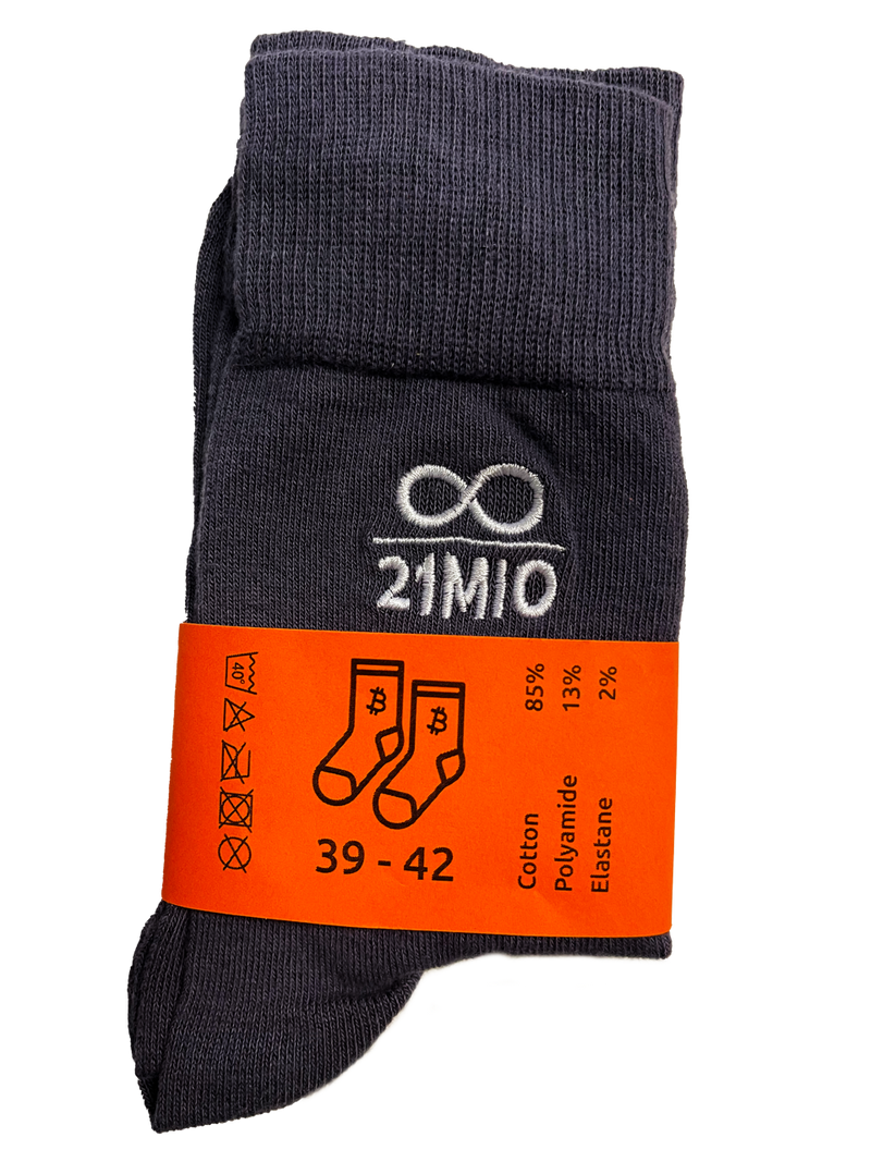 Bitcoin-Socken mit gesticktem Symbol | Bitcoin-Unterwäsche