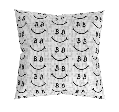 Bullish Bitcoin Smiley | Premium Pillow Case