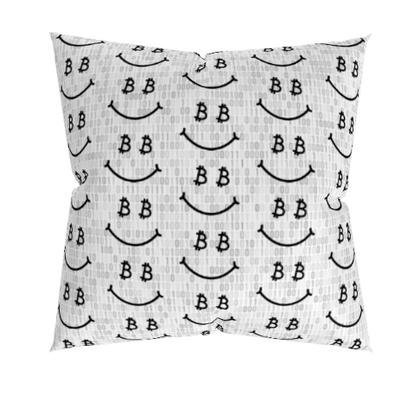 Bullish Bitcoin Smiley | Premium Pillow Case