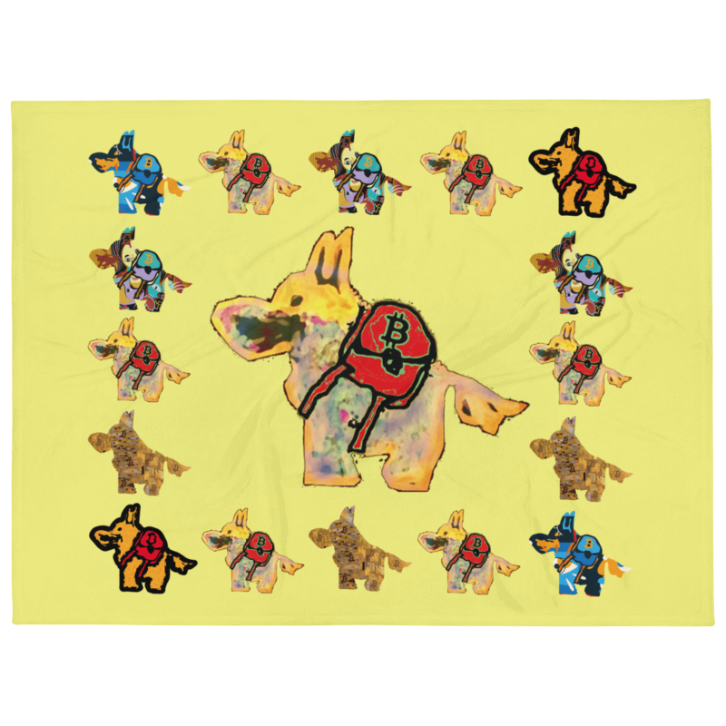 Bullybursti | Throw Blanket | Yellow