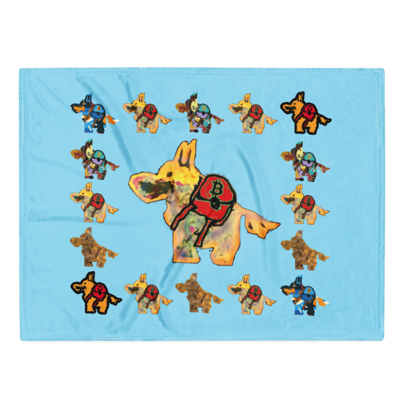 Bullybursti | Throw Blanket | Blue