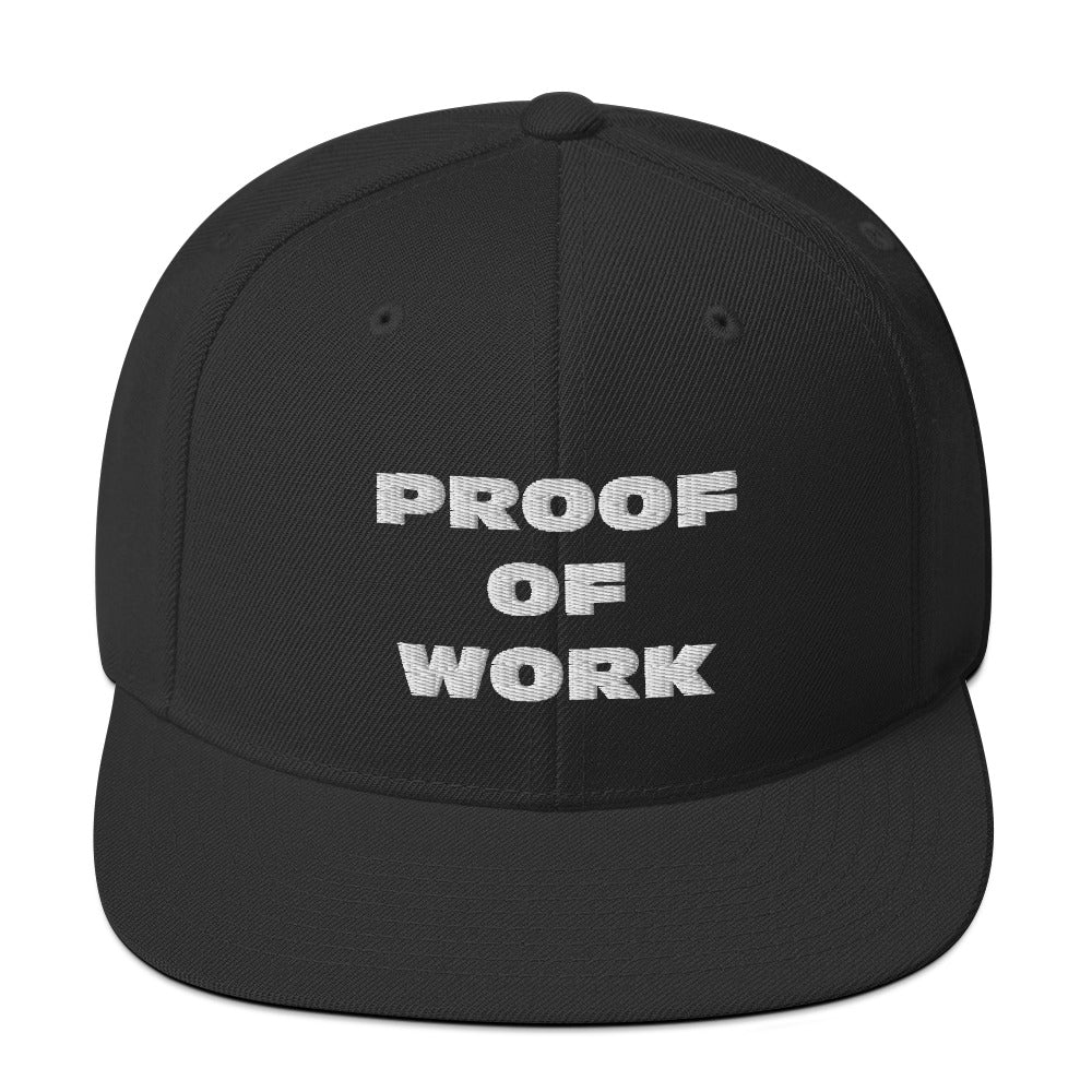 Proof of Work Structured Snapback Cap with Flat Brim