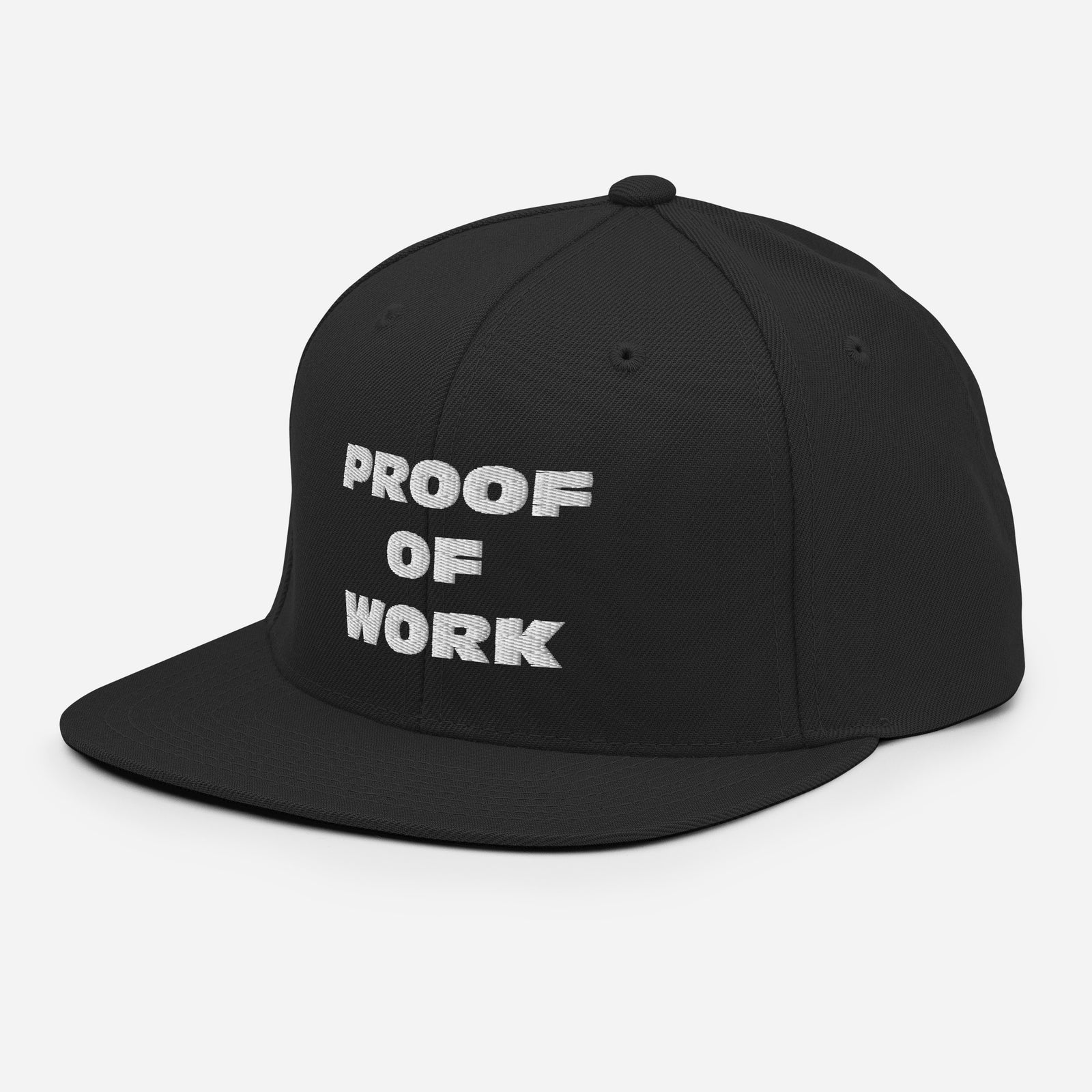 Proof of Work Structured Snapback Cap with Flat Brim