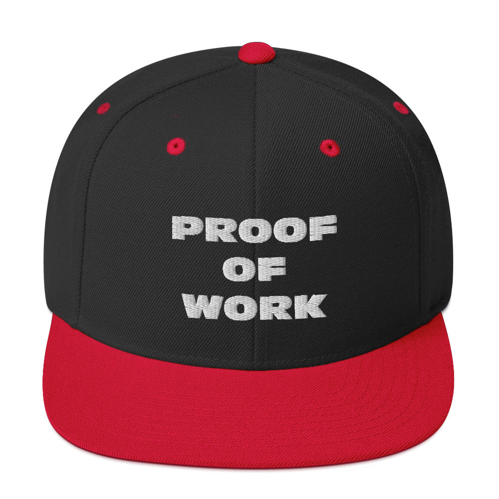 Proof of Work Structured Snapback Cap with Flat Brim