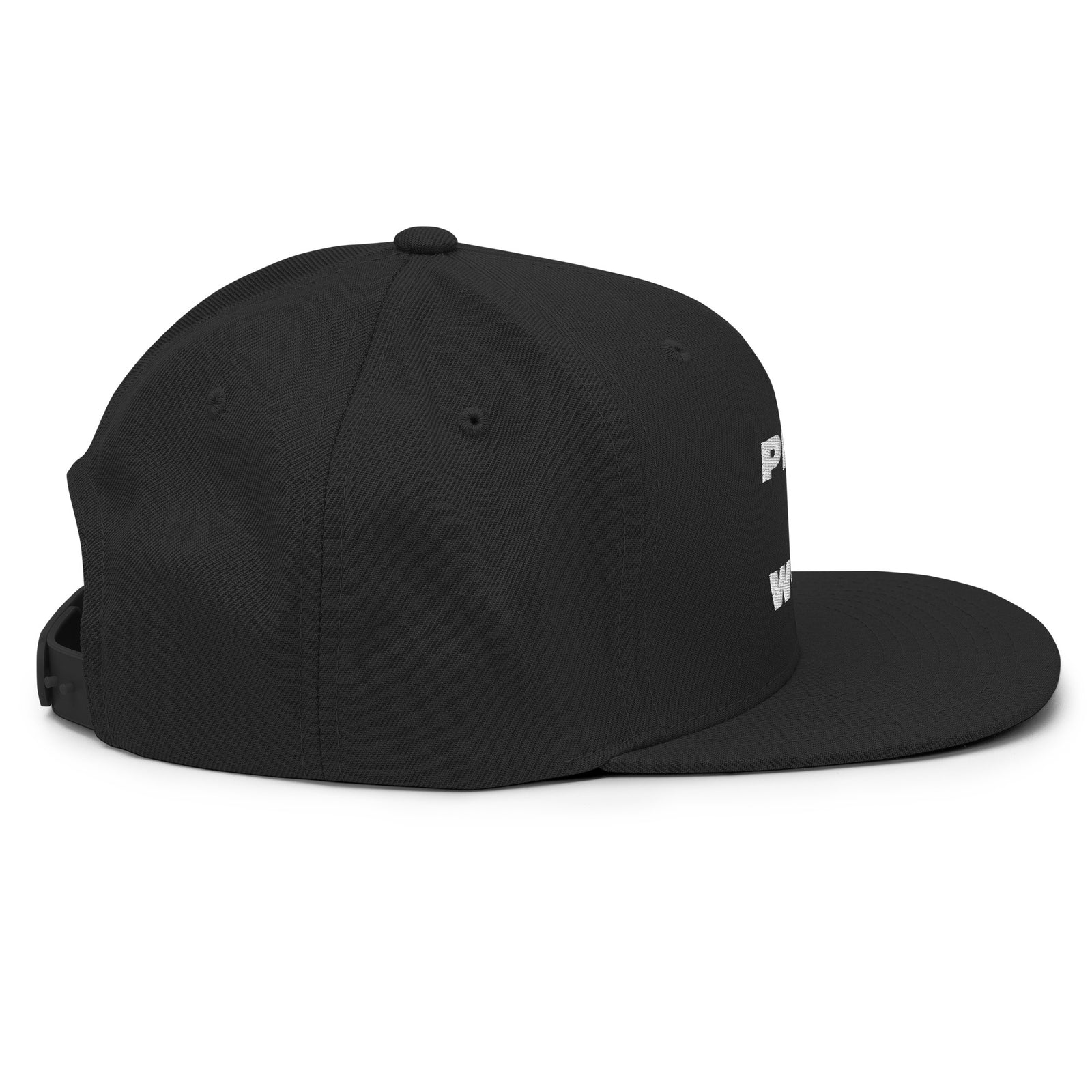 Proof of Work Structured Snapback Cap with Flat Brim