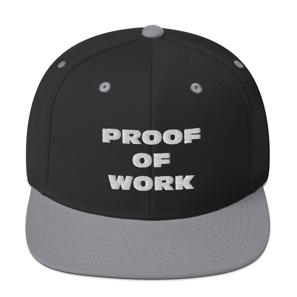 Proof of Work Structured Snapback Cap with Flat Brim
