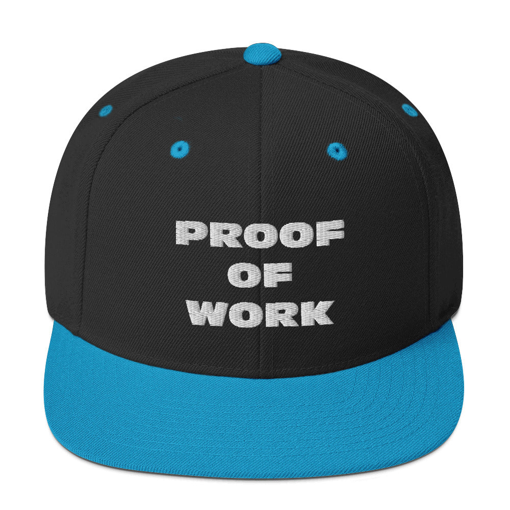 Proof of Work Structured Snapback Cap with Flat Brim
