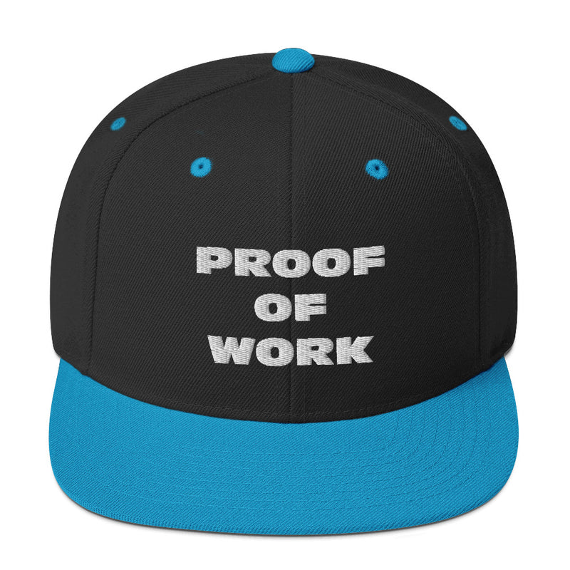 Proof of Work Structured Snapback Cap with Flat Brim