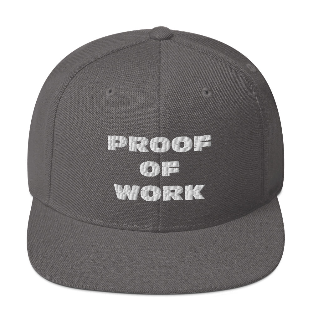 Proof of Work Structured Snapback Cap with Flat Brim
