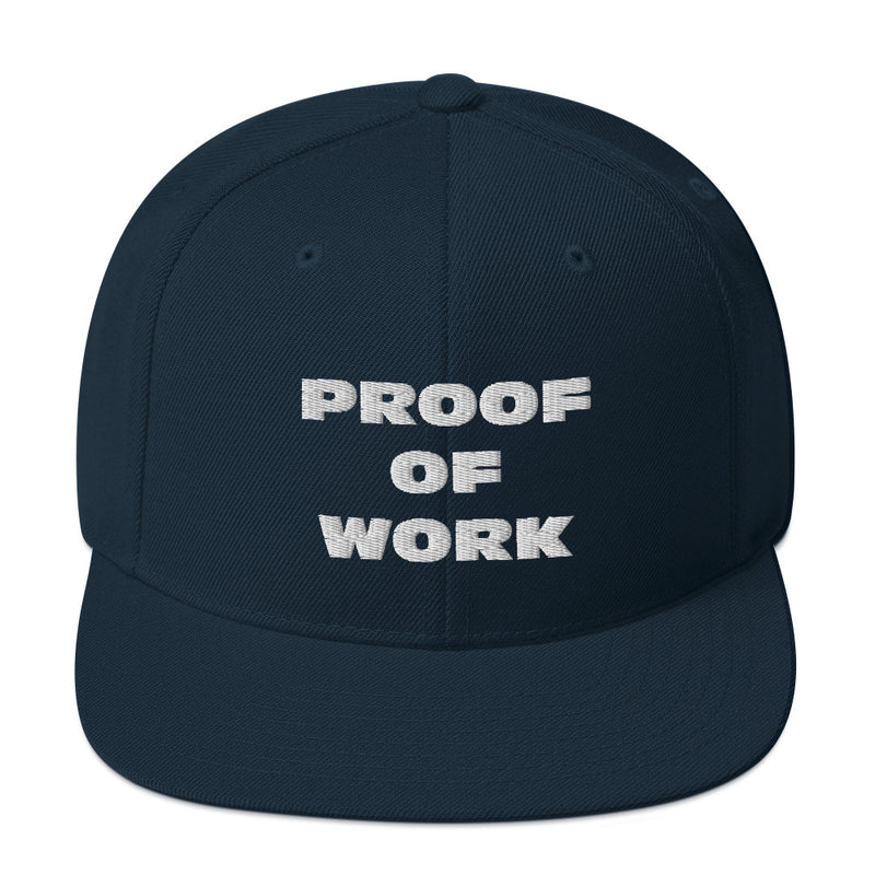 Proof of Work Structured Snapback Cap with Flat Brim