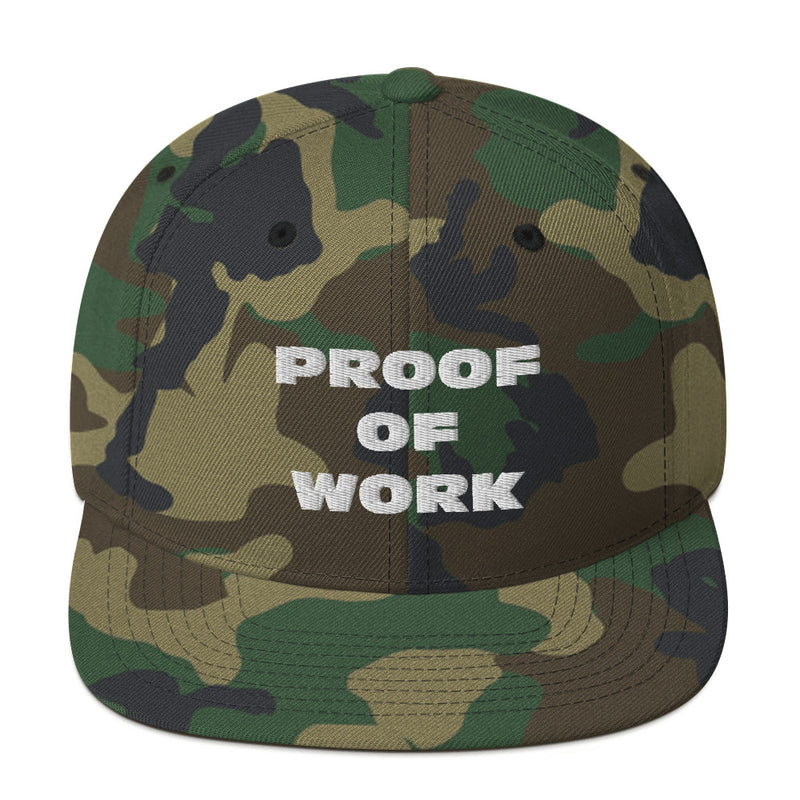 Proof of Work Structured Snapback Cap with Flat Brim