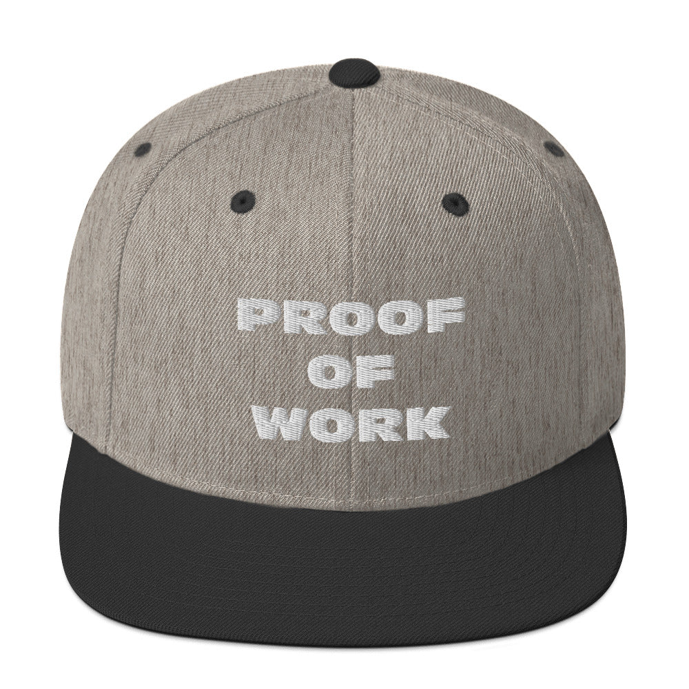 Proof of Work Structured Snapback Cap with Flat Brim