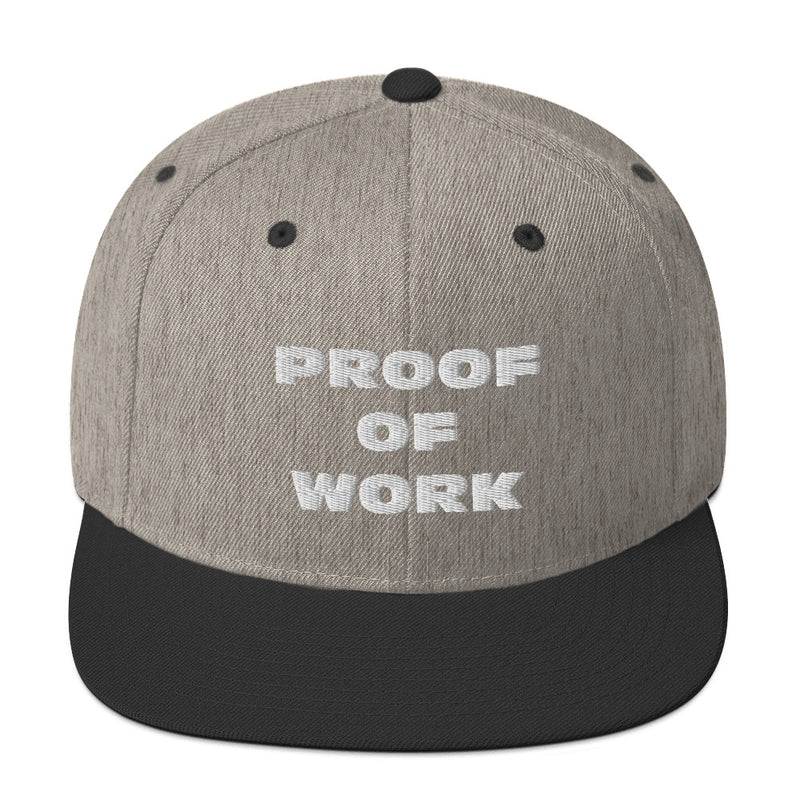Proof of Work Structured Snapback Cap with Flat Brim